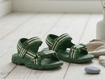 Bisgaard sandal Addie green with stripes  