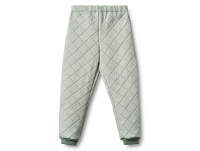 Wheat Alex thermo trousers green stripe with rib edges
