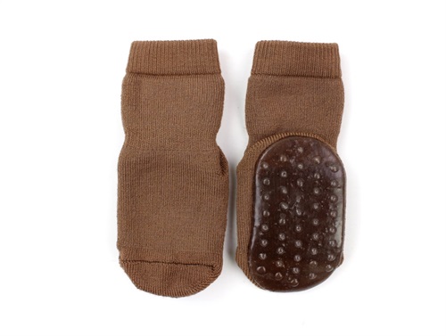 MP socks peacan pie wool with rubber outsoles