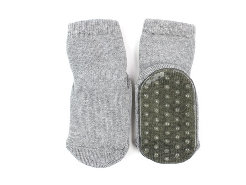 MP socks cotton grey melange with rubber outsole