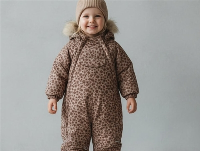Wheat snowsuit Nickie winter blush flowers