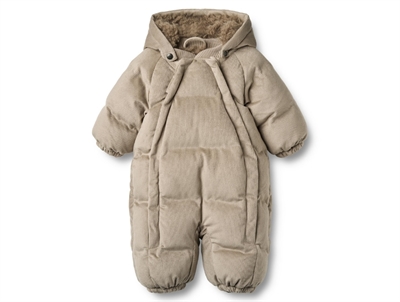 Wheat Nallo pram suit grey stone with teddy lining and double zipper