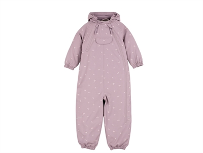 Wheat soft lilac flowers rubber snowsuit Evig  