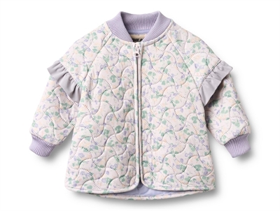 Wheat Stjerna thermo jacket purple light petunias with ruffles