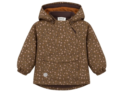Wheat winter jacket Sascha eggplant flowers