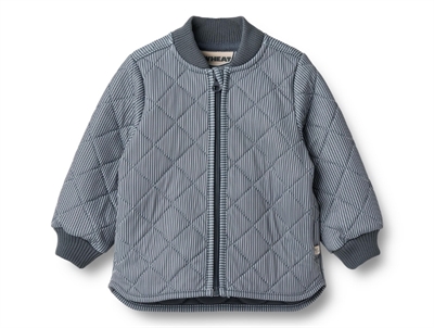 Wheat Loui thermo jacket ink stripe with rib edges