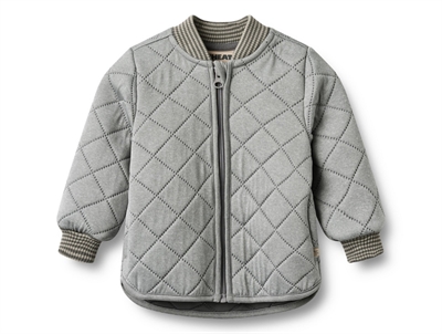 Wheat Loui thermo jacket flint melange with rib edges