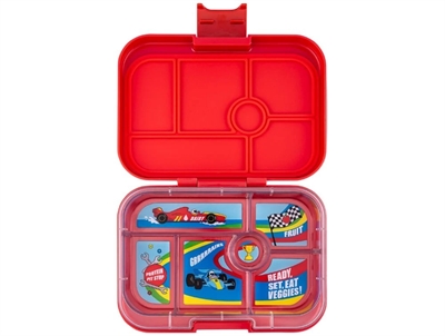 Yumbox roar red/race cars tray 6-sections lunchbox Original