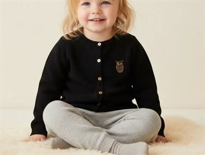 Soft Gallery cardigan Carrie owl jet black