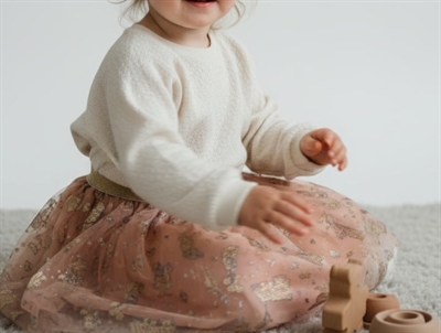 Wheat tylskørt Tulle snow soft rouge