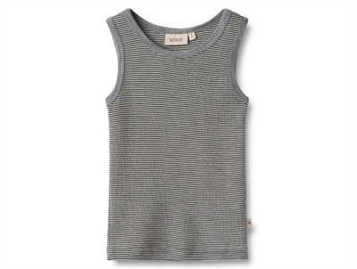Wheat Iggy tank top in wool with navy stripes