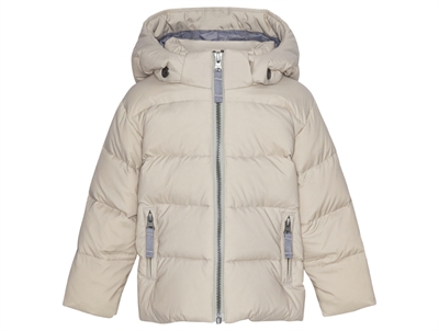 VER de TERRE baby down jacket oat with removable hood