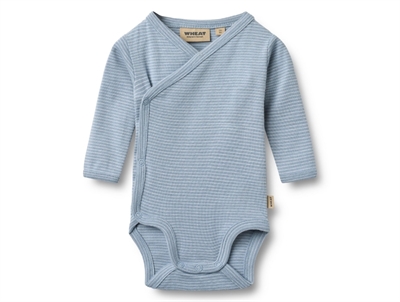 Wheat Pil wrap body faded blue stripe with press buttons