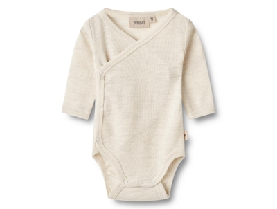Wheat Willow body eggshell melange in wool with wrap closure