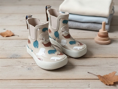 Bisgaard short rubber boot blue with astronaut print