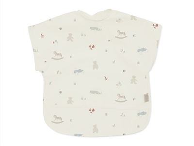 Cam Cam Copenhagen bib with short sleeves and vintage toys print