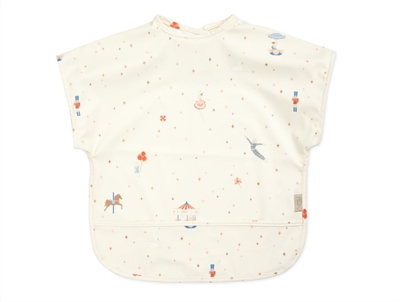 Cam Cam Copenhagen bib with short sleeves and carousel print