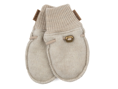 Mikk-line melange offwhite mittens merino wool