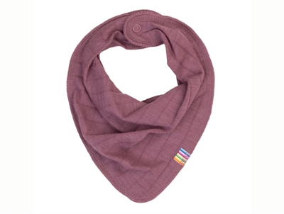 Joha drool bib heather in wool/silk with snap button