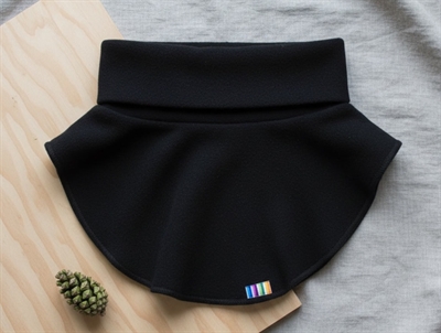 Joha black neck warmer merino wool/cotton