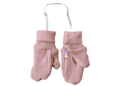 Joha old rose mittens merino wool  