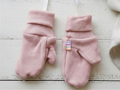 Joha old rose mittens merino wool  