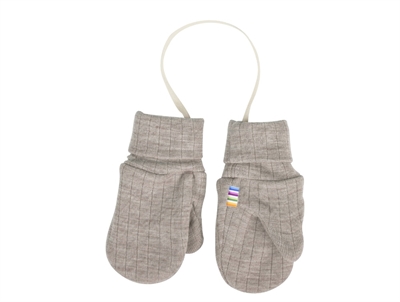 Joha sesame melange mittens merino wool  