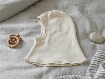 Joha cream balaclava elephant hat merino wool