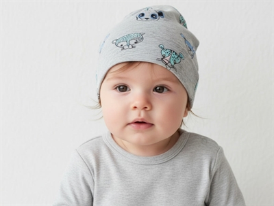 Soft Gallery beanie gray melange zoo