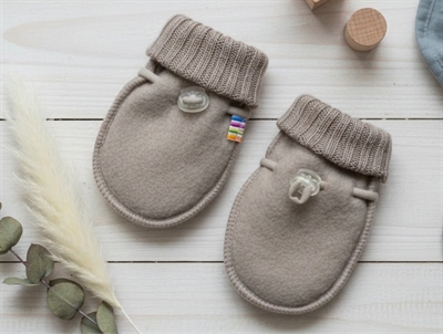 Joha sesame melange mittens merino wool  