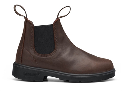 Angulus brown ankle boot with perforated pattern
