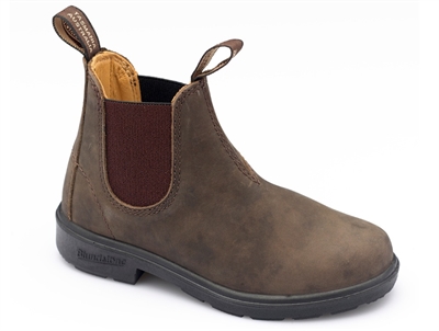 Angulus brown ankle boot with perforated pattern