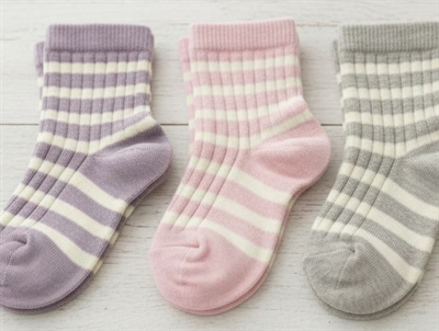 MP light brown melange mix striped socks Eli (3-pack)