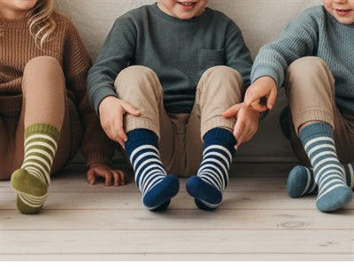 MP Eli socks cedar mix with stripes cotton (3-pack)