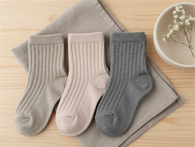 MP light brown melange mix ribbed socks (3-pack)