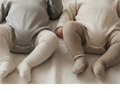 MP light brown melange mix cotton tights (2-pack)