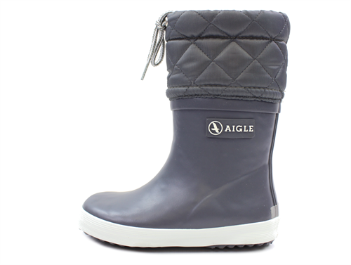 Pirat Trin Emuler Buy Aigle Giboulee winter rubber boot charcoal gris with lining at MilkyWalk
