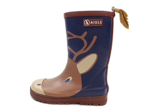 Arving efter det behagelig Buy Aigle Woodypop winter rubber boot fun moose with lining at MilkyWalk