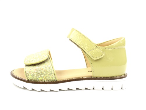Angulus light yellow sandal glitter
