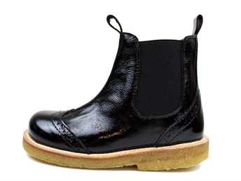 Buy Angulus ancle boot black patent leather at