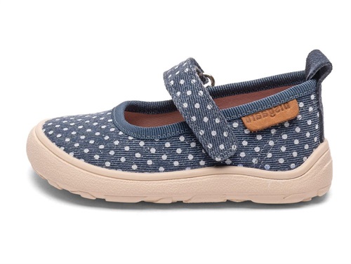 Bisgaard slippers navy with dots  