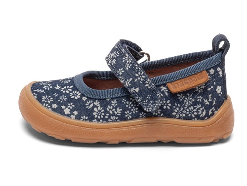 Bisgaard slippers blue with flowers  