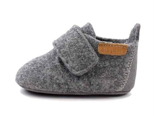 Bisgaard grey home shoes with velcro