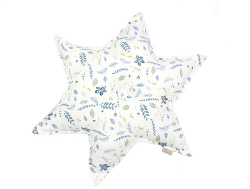 Cam Cam star pillow pressed leaves blue