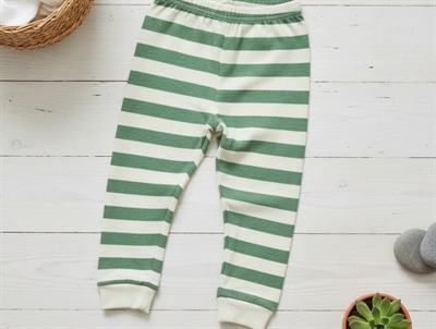 CeLaVi leggings elm green stripes viscose/merinowool