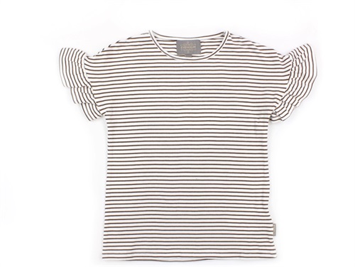 Creamie t-shirt cocoa brown stripe