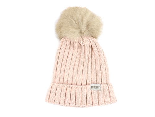 Huttelihut mahogany rose alpaca pompom hat