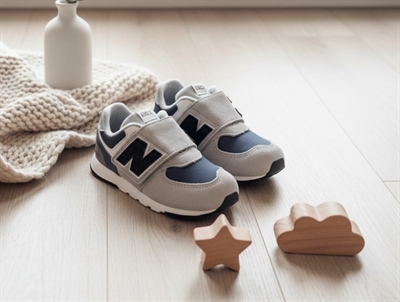 New Balance 574 sneaker lone star grey with velcro closure