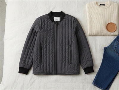 Mads Nørgaard thermal jacket Januno quilt obsidian