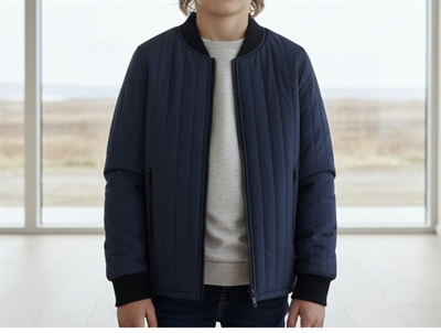 Mads Nørgaard thermal jacket Januno quilt navy